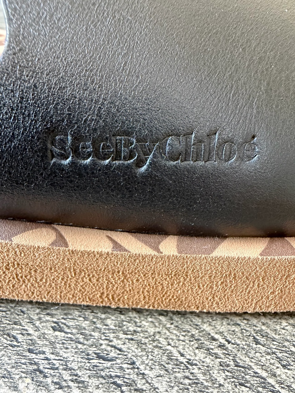 See by Chloe Essie scalloped leather slide - Picture 6 of 9